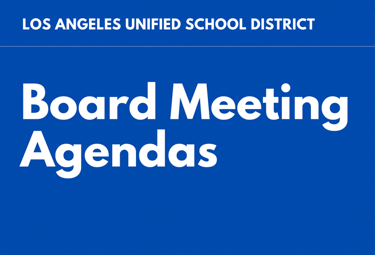 Board meeting agendas